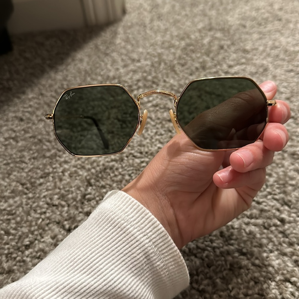 Rayban Octagonal- Gold frame RB3556N